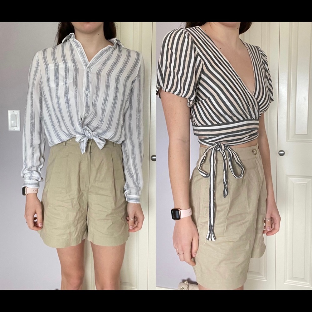 2 for 1 striped shirt